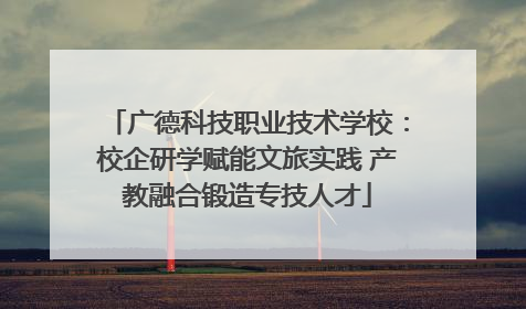 广德科技职业技术学校：校企研学赋能文旅实践 产教融合锻造专技人才