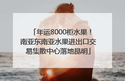 年运8000柜水果！南亚东南亚水果进出口交易集散中心落地昆明