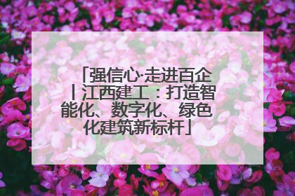 强信心·走进百企丨江西建工：打造智能化、数字化、绿色化建筑新标杆