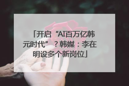 开启“AI百万亿韩元时代”？韩媒：李在明设多个新岗位
