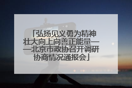 弘扬见义勇为精神 壮大向上向善正能量——北京市政协召开调研协商情况通报会