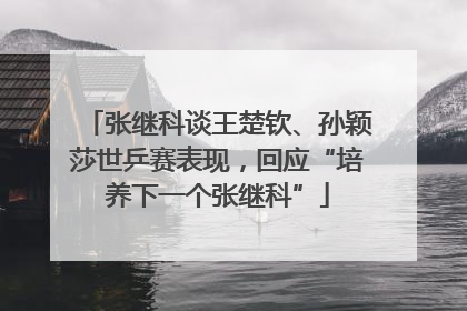 张继科谈王楚钦、孙颖莎世乒赛表现，回应“培养下一个张继科”