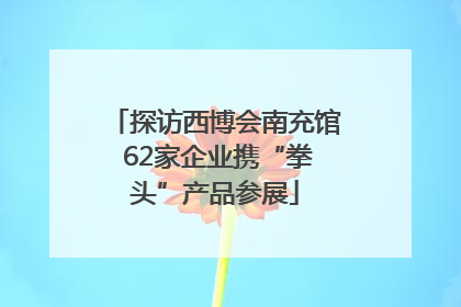 探访西博会南充馆 62家企业携“拳头”产品参展