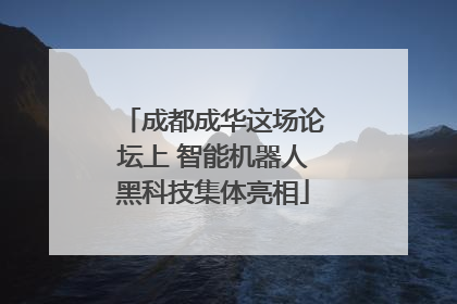 成都成华这场论坛上 智能机器人黑科技集体亮相