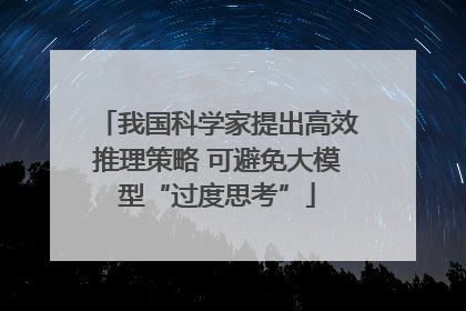 我国科学家提出高效推理策略 可避免大模型“过度思考”