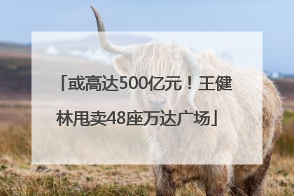 或高达500亿元！王健林甩卖48座万达广场