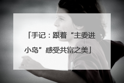 手记：跟着“主委进小岛”感受共富之美
