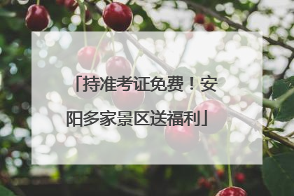 持准考证免费！安阳多家景区送福利