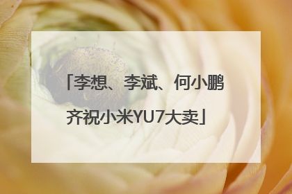 李想、李斌、何小鹏齐祝小米YU7大卖