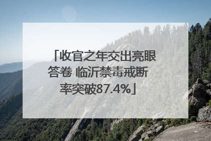 收官之年交出亮眼答卷 临沂禁毒戒断率突破87.4%