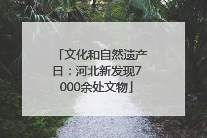 文化和自然遗产日：河北新发现7000余处文物