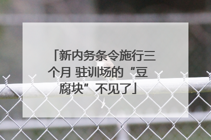新内务条令施行三个月 驻训场的“豆腐块”不见了