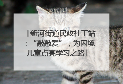 新河街道民政社工站：“敲敲爱”，为困境儿童点亮学习之路