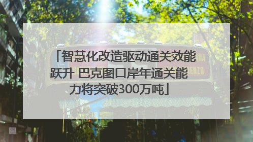 智慧化改造驱动通关效能跃升 巴克图口岸年通关能力将突破300万吨
