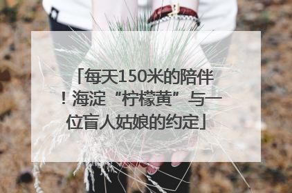 每天150米的陪伴！海淀“柠檬黄”与一位盲人姑娘的约定
