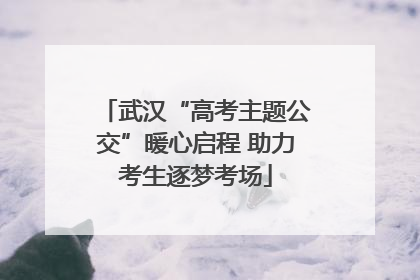 武汉“高考主题公交”暖心启程 助力考生逐梦考场