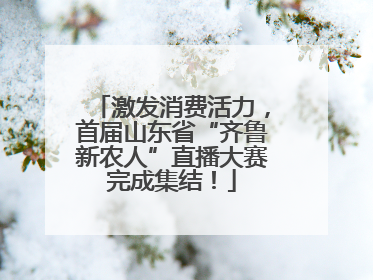 激发消费活力，首届山东省“齐鲁新农人”直播大赛完成集结！