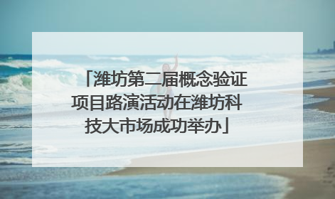 潍坊第二届概念验证项目路演活动在潍坊科技大市场成功举办