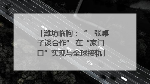 潍坊临朐：“一张桌子谈合作” 在“家门口”实现与全球接轨