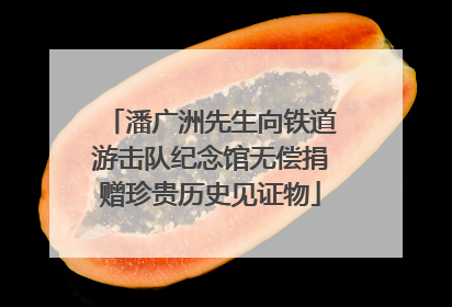 潘广洲先生向铁道游击队纪念馆无偿捐赠珍贵历史见证物