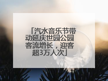 汽水音乐节带动延庆世园公园客流增长，迎客超3万人次