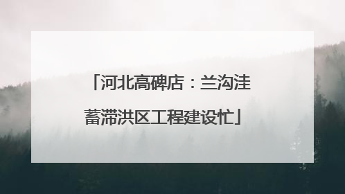 河北高碑店：兰沟洼蓄滞洪区工程建设忙