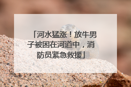河水猛涨！放牛男子被困在河道中，消防员紧急救援