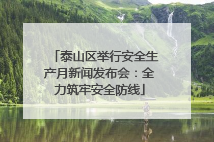 泰山区举行安全生产月新闻发布会：全力筑牢安全防线