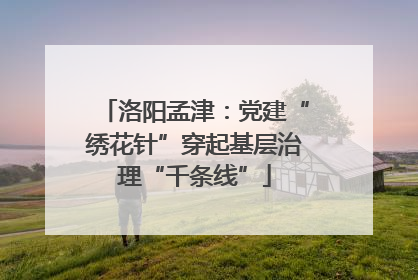 洛阳孟津：党建“绣花针”穿起基层治理“千条线”