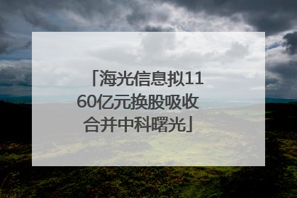 海光信息拟1160亿元换股吸收合并中科曙光