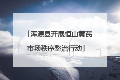 浑源县开展恒山黄芪市场秩序整治行动