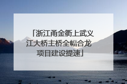 浙江甬金衢上武义江大桥主桥全幅合龙 项目建设提速