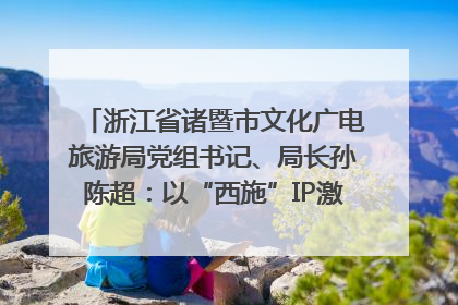 浙江省诸暨市文化广电旅游局党组书记、局长孙陈超：以“西施”IP激活全域旅游 打造县域文旅融合新标杆｜第七届全国县域旅游研究成果发布系列活动