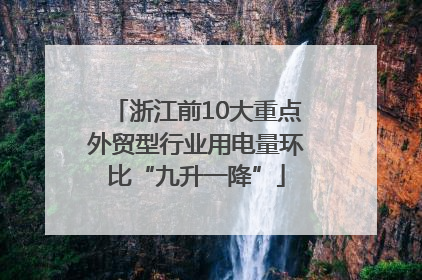 浙江前10大重点外贸型行业用电量环比“九升一降”