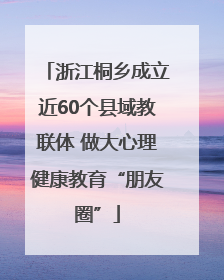 浙江桐乡成立近60个县域教联体 做大心理健康教育“朋友圈”