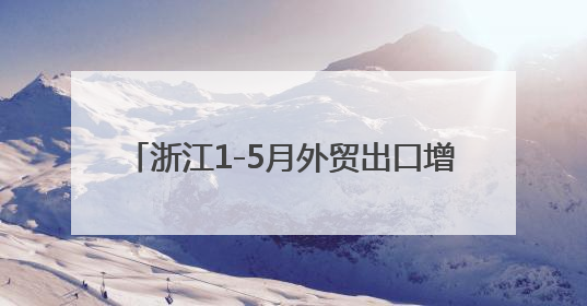 浙江1-5月外贸出口增长6.5%，领跑全国