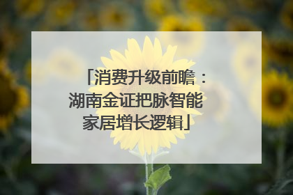 消费升级前瞻：湖南金证把脉智能家居增长逻辑