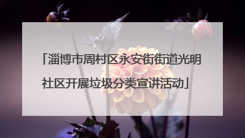 淄博市周村区永安街街道光明社区开展垃圾分类宣讲活动