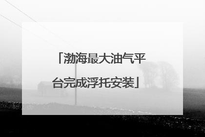 渤海最大油气平台完成浮托安装