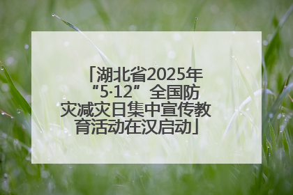 湖北省2025年“5·12”全国防灾减灾日集中宣传教育活动在汉启动