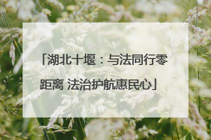 湖北十堰：与法同行零距离 法治护航惠民心
