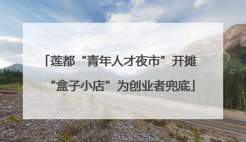 莲都“青年人才夜市”开摊 “盒子小店”为创业者兜底