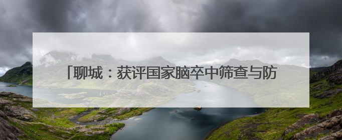 聊城：获评国家脑卒中筛查与防治基地以来 已累计完成40岁以上人群筛查干预40余万人次