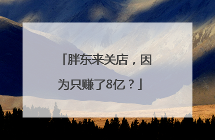 胖东来关店，因为只赚了8亿？