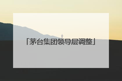 茅台集团领导层调整