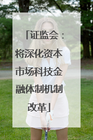 证监会：将深化资本市场科技金融体制机制改革