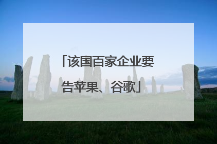 该国百家企业要告苹果、谷歌