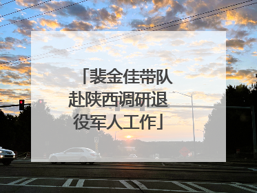 裴金佳带队赴陕西调研退役军人工作