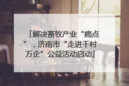 解决畜牧产业“痛点”，济南市“走进千村万企”公益活动启动