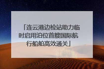 连云港边检站助力临时启用泊位首艘国际航行船舶高效通关